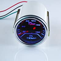 THG 55mm super brillante LED azul Autom¨®vil Racing ahumado aceite digital de temperatura Medidor de temperatura…